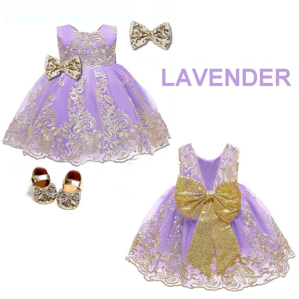 NWT Beautiful Sparkling Sequin Bow Baby Dress Christmas Flower Girl Page… - Picture 6 of 16